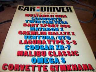 Car and Driver Magazine 10/1973 New Cars for 1974  