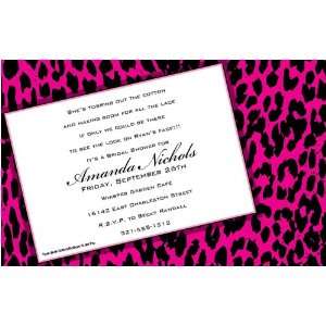  Girls Night Out Invitations   Pink Cheetah Invitation 