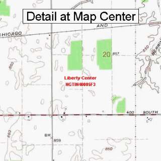   Map   Liberty Center, Indiana (Folded/Waterproof)
