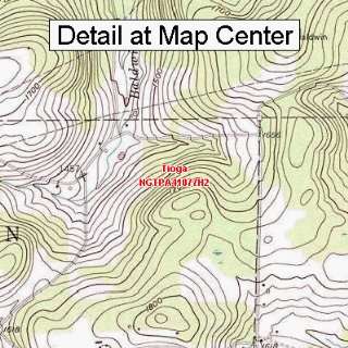 USGS Topographic Quadrangle Map   Tioga, Pennsylvania (Folded 