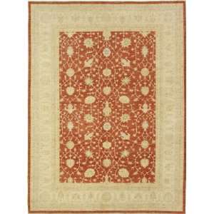  910 x 132 Red Hand Knotted Wool Ziegler Rug