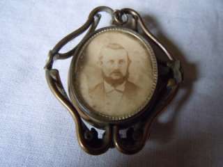 ANTIQUE VICTORIAN SWIVEL CAMEO BROOCH PHOTO MOURNING LOCKET  