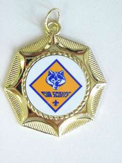 CUB SCOUTS SCOUTING MEDAL NEW AWARD WITH NECK RIBBON  