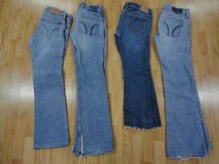 LOT 4 PAIRS womens HOLLISTERS Jeans SIZE 3 SHORT PETITE  