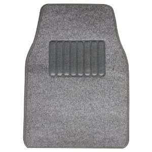 Pilot Automotive FM 02G Gray Carpet Floor Mat with Rubber Heel Pad, (4 