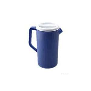  Rubbermaid blue economy pitcher with white lid 1 gallon 