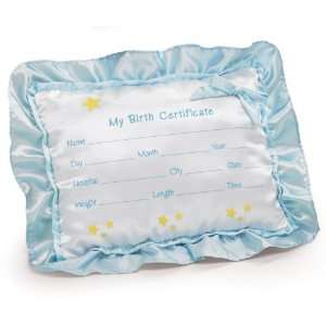  Blue Baby Boy Birth Certificate Pillow Baby