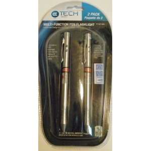  Tech Multi Function Pen Flashlight 4 Functions   2 Pack 