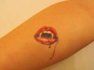   Fangs with Blood Temporary TATTOOs   Twilight (Breaking Dawn)  