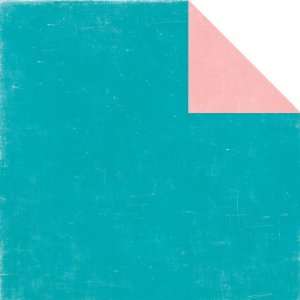  Teal/Pink Happy Days Double Sided Cardstock 12X12 Echo Park 