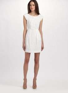 NEW* BCBG White Dorine Cotton Zig Zag Dress 10 $248  