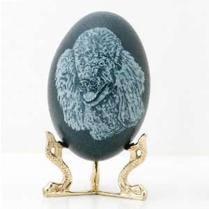  Hand Carved Emu Egg Poodle 
