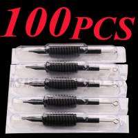 NEW 100 DISPOSABLE TATTOO NEEDLES AND/WITH TUBE GRIP TIP US BLACK 
