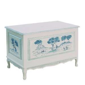  French Toy Chest   Blue Toile 