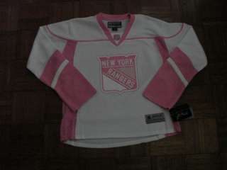 New York Rangers Womens Reebok Pink Hockey Jersey XL  