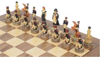 Napoleon & Wellington Theme Chess Set Package & Board  