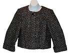   Gray Tweed Herringbone Lined Career Dress Jacket New Larry Levine