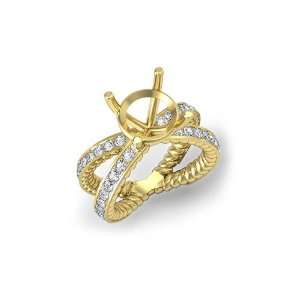  1Ct Round Diamond Antique Engagement Ring Setting, F   G 