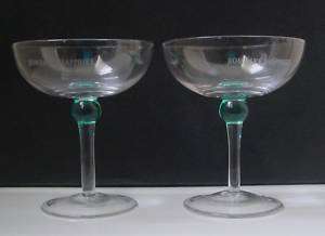 BOMBAY SAPPHIRE GIN NEW COUPE MARTINI GLASSES   PAIR  
