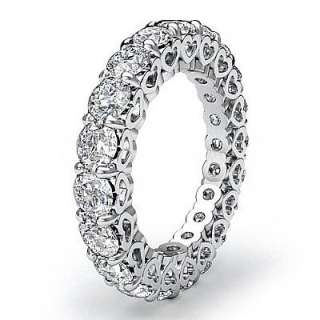 ct Round New Diamond Wedding Ring Eternity Band 14k White Gold sz4 
