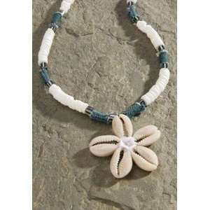 Hawaiian Necklace Cowrie Flower Clam 