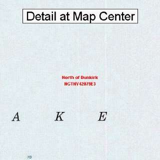  USGS Topographic Quadrangle Map   North of Dunkirk, New 