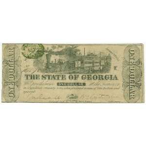  State of Georgia 1863 1 Dollar, CR 12 