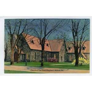  Church of the Good Shepherd Linen Postcard Milford PA 