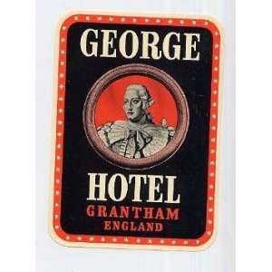 George Hotel Luggage Label Grantham England