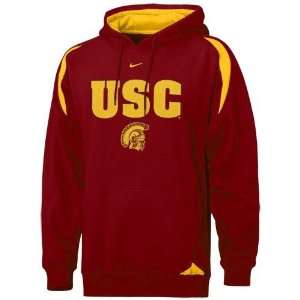  Nike USC Trojans Cardinal Youth Pass Rush Hoody Sweatshirt 