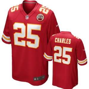  Jamaal Charles Jersey Home Red Game Replica #25 Nike 