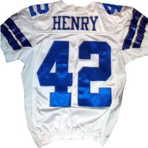  Anthony Henry #42 Cowboys Game Issued White Jersey (Tagged 