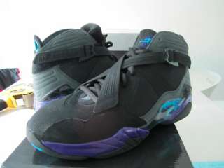 Nike Air Jordan 8.0 Black Purple Aqua sz 11  NIB code 467807 009 