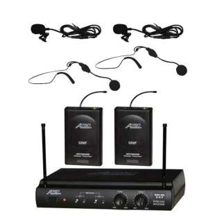   Channel Headset & Lavalier Wireless Microphone System Cordless  