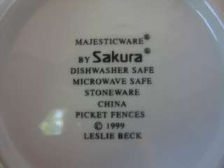 Sakura Leslie Beck Picket Fences Cup & Saucer Set (s)  