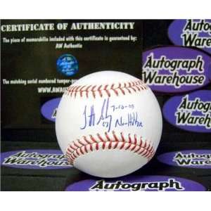   /Hand Signed Baseball inscribed No Hitter 7 10 09