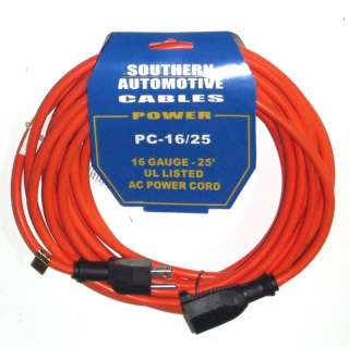 16 GAUGE 8 FT & 25 FT UL LISTED POWER EXTENSION CORDS  