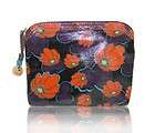   ROOTS TRAVEL COSMETIC MAKEUP BAG POPPY MINI POUCH BAG COATED CANVAS