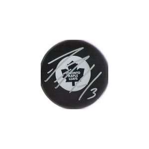  Dion Phaneuf Autographed Hockey Puck