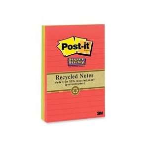 x6, 3/PK, Natures Hues   Sold as 1 PK   Post it Super Sticky Notes 