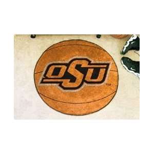 NCAA OKLAHOMA STATE COWBOYS BASKETBALL SHAPED DOOR MAT RUG  