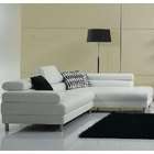 Tosh Furniture Modern White Leather Sectional Sofa