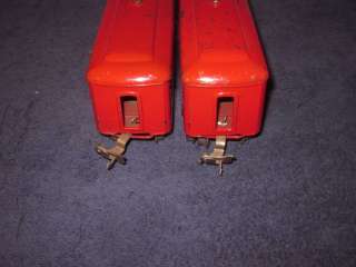 LIONEL PREWAR 603 RED COMET PULLMAN COACH PASSENGER CARS  