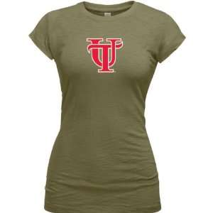   Tampa Spartans Olive Womens Logo Vintage T Shirt