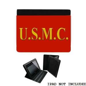  Marines USMC iPad 2 3 Leather and Faux Suede Holder Case 