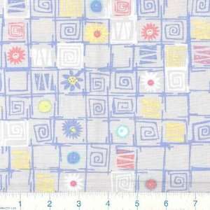  45 Wide Bing Abstract & Flowers Grey Fabric By The Yard 