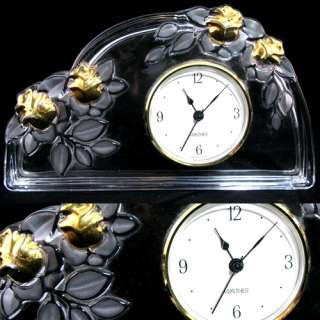 WALTHER Made in GERMANY Shelf Mantel GLASS TIME CLOCK  