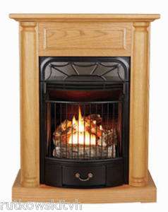 Windsor Wood Freestanding Vent Free Dual Fuel Gas Fireplace 20,000 BTU