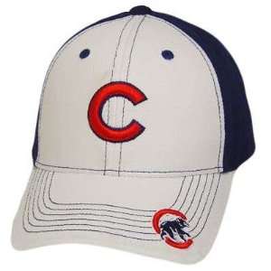  MLB CHICAGO CUBS WHITE BLUE RED VELCRO BASEBALL HAT CAP 