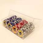 Belly Poker Chip Storage Box Holds 100 Chips Plastic Lid Storing